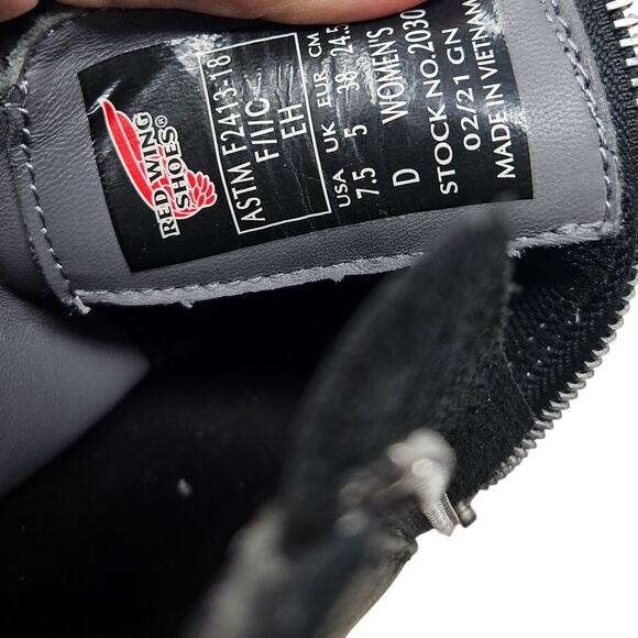 NEW Red Wing 7.5 2030 Zero-G Cross Lite Safety Toe Shoe Side-Zip Boot Comfort - Picture 7 of 8